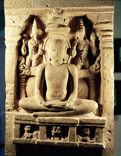 Relief Depicting Tirthankara Mahavira in Meditation, from Danavulapadu by Indian School